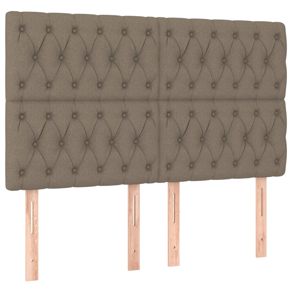 vidaXL Κρεβάτι Boxspring με Στρώμα Taupe 140x200 εκ. Υφασμάτινο