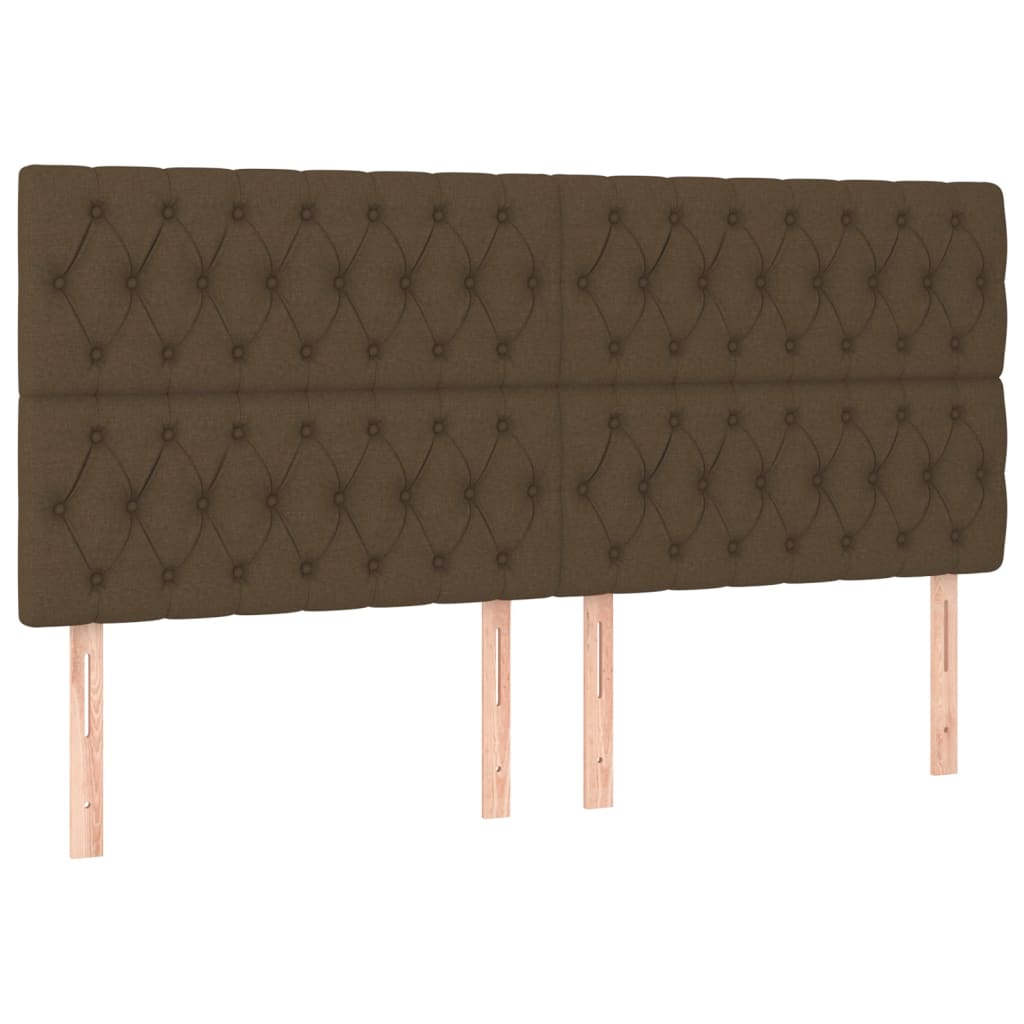 vidaXL Κρεβάτι Boxspring με Στρώμα Σκούρο Καφέ 180x200 εκ Υφασμάτινο