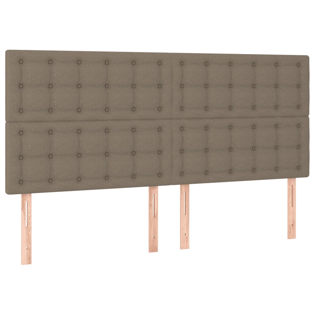 vidaXL Κρεβάτι Boxspring με Στρώμα Taupe 160x200 εκ. Υφασμάτινο