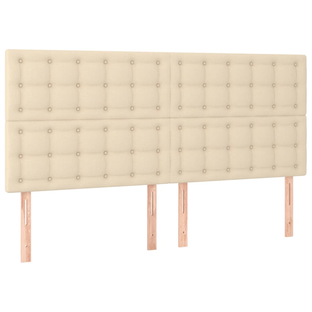 vidaXL Κρεβάτι Boxspring με Στρώμα Κρεμ 160x200 εκ. Υφασμάτινο