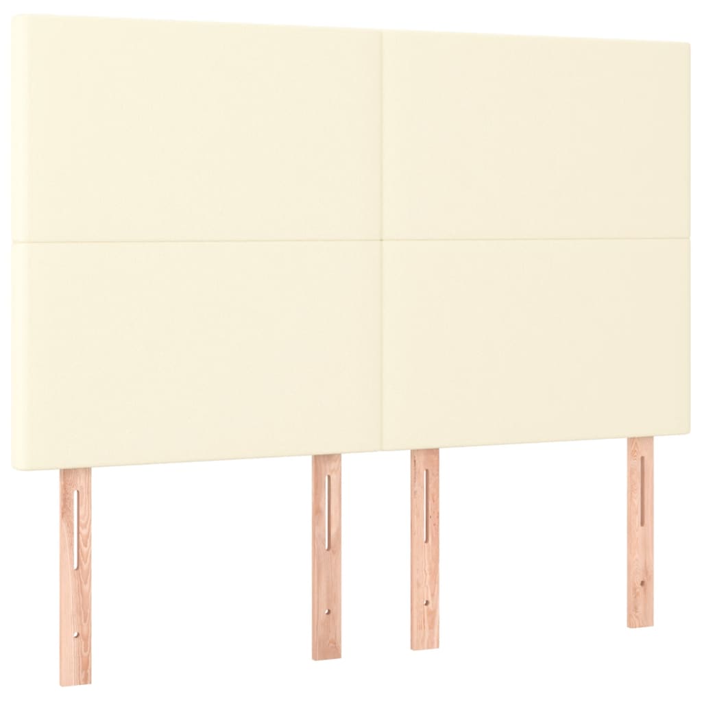 vidaXL Κρεβάτι Boxspring με Στρώμα Κρεμ 140x190εκ. από Συνθετικό Δέρμα