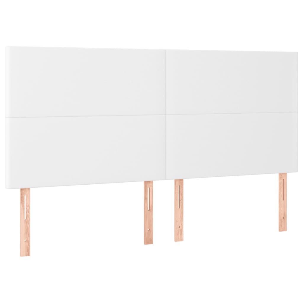 vidaXL Κρεβάτι Boxspring με Στρώμα Λευκό 160x200εκ.από Συνθετικό Δέρμα