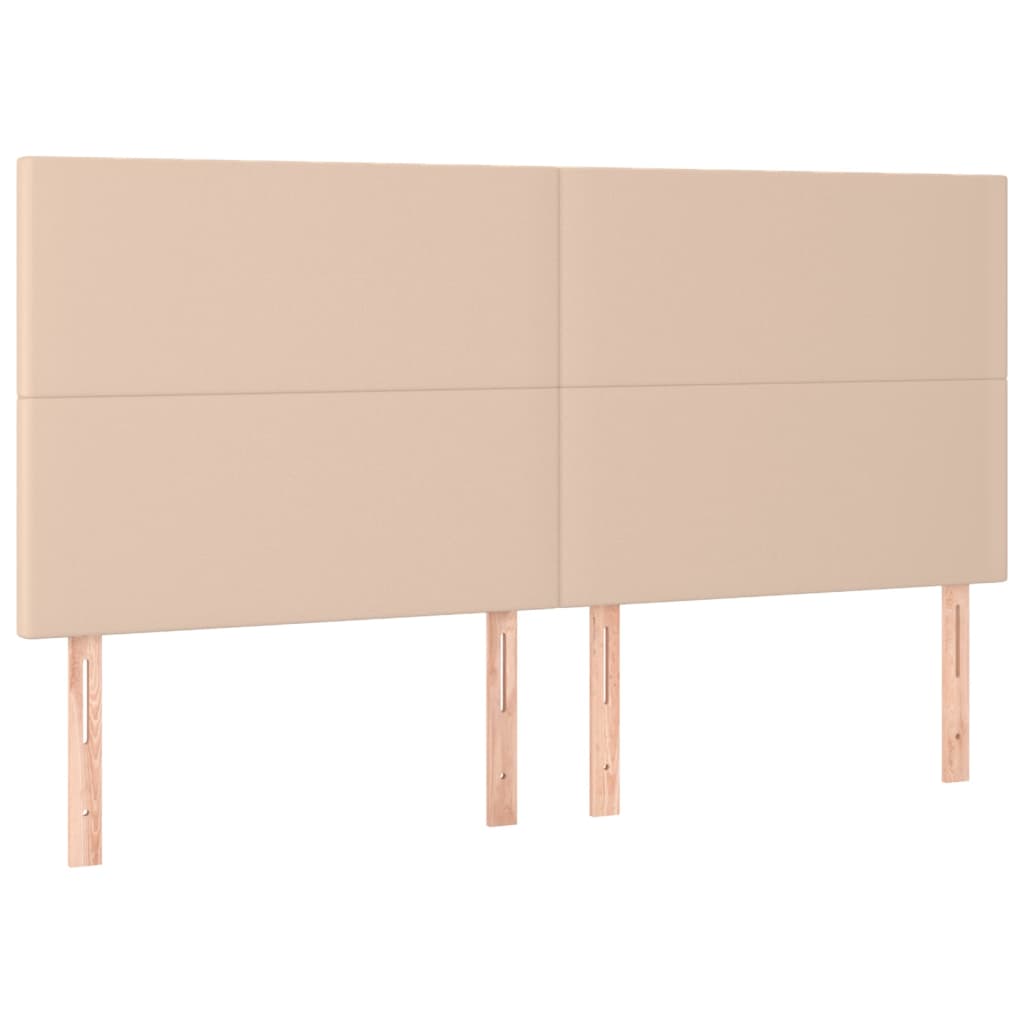 vidaXL Κρεβάτι Boxspring με Στρώμα Καπουτσίνο 200x200εκ.από Συνθ.Δέρμα