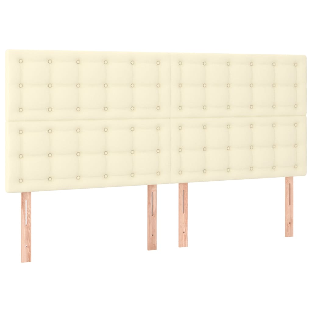 vidaXL Κρεβάτι Boxspring με Στρώμα Κρεμ 160x200εκ. από Συνθετικό Δέρμα