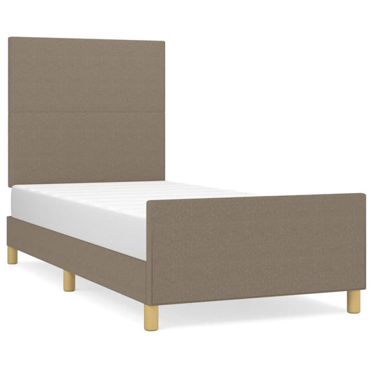 vidaXL Σκελετός Κρεβατιού Χωρίς Στρώμα Taupe 90x190 εκ. Υφασμάτινο