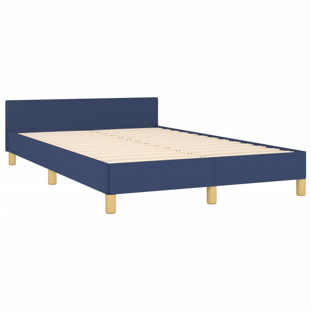 vidaXL Πλαίσιο κρεβατιού χωρίς στρώμα μπλε 120x200cm ύφασμα