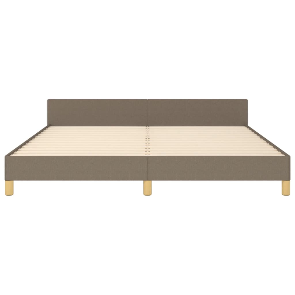vidaXL Σκελετός Κρεβατιού Χωρίς Στρώμα Taupe 160x200 εκ. Υφασμάτινο