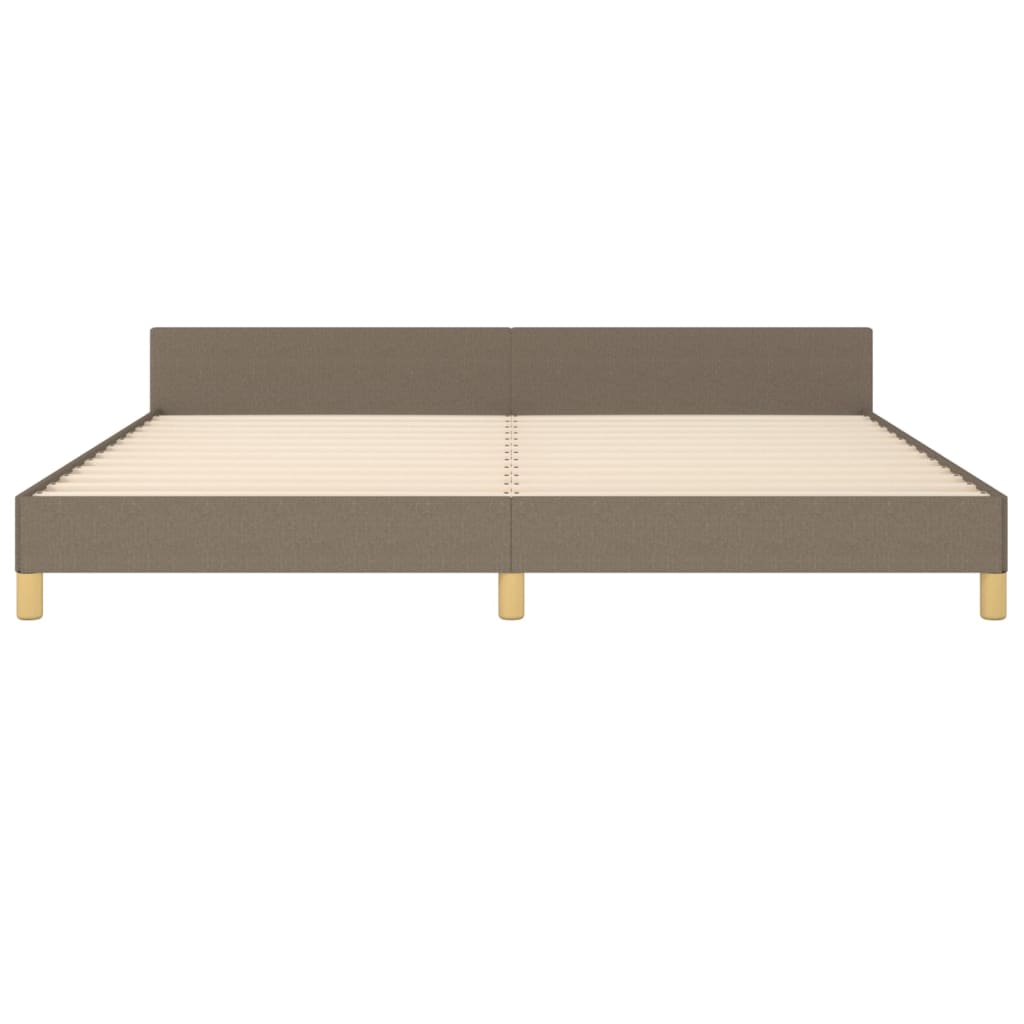 vidaXL Σκελετός Κρεβατιού Χωρίς Στρώμα Taupe 200x200 εκ.Υφασμάτινο
