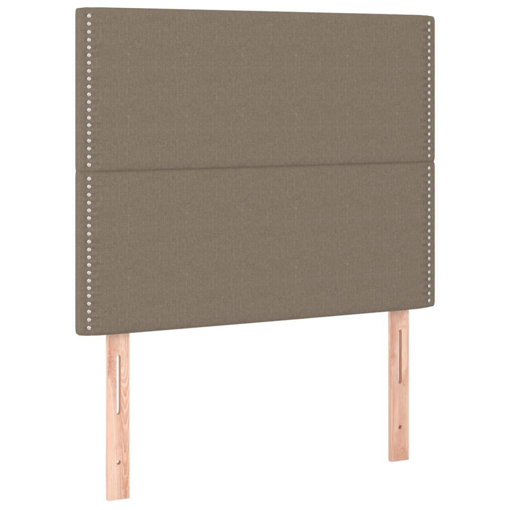vidaXL Σκελετός Κρεβατιού Χωρίς Στρώμα Taupe 90x200 εκ. Υφασμάτινο