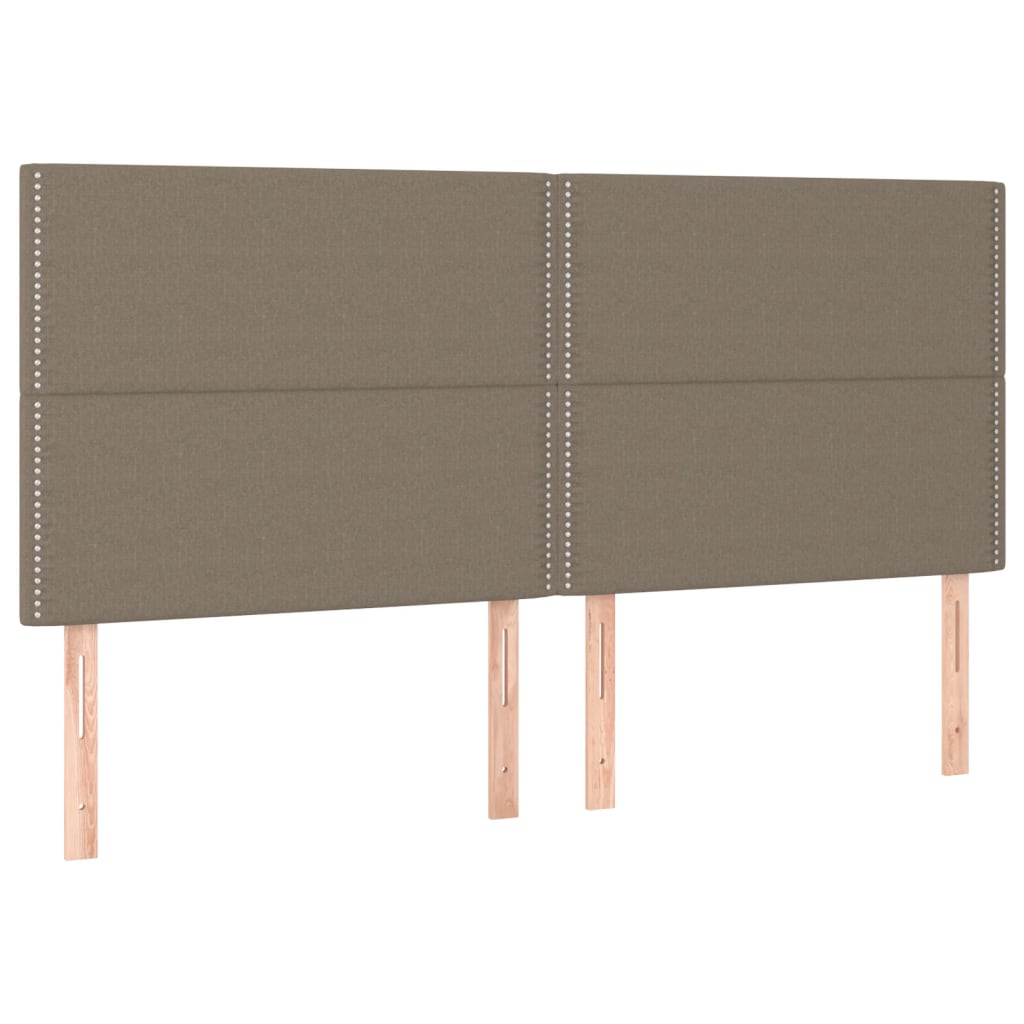 vidaXL Σκελετός Κρεβατιού Χωρίς Στρώμα Taupe 200x200 εκ.Υφασμάτινο