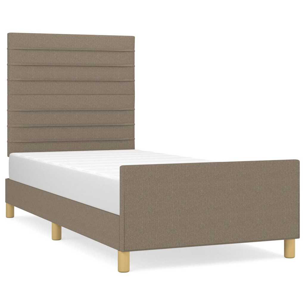 vidaXL Σκελετός Κρεβατιού Χωρίς Στρώμα Taupe 80x200 εκ. Υφασμάτινο
