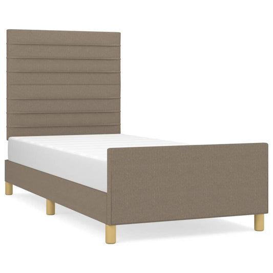 vidaXL Σκελετός Κρεβατιού Χωρίς Στρώμα Taupe 80x200 εκ. Υφασμάτινο