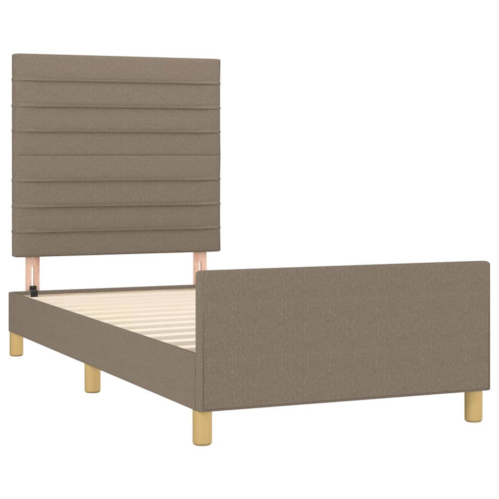 vidaXL Σκελετός Κρεβατιού Χωρίς Στρώμα Taupe 80x200 εκ. Υφασμάτινο