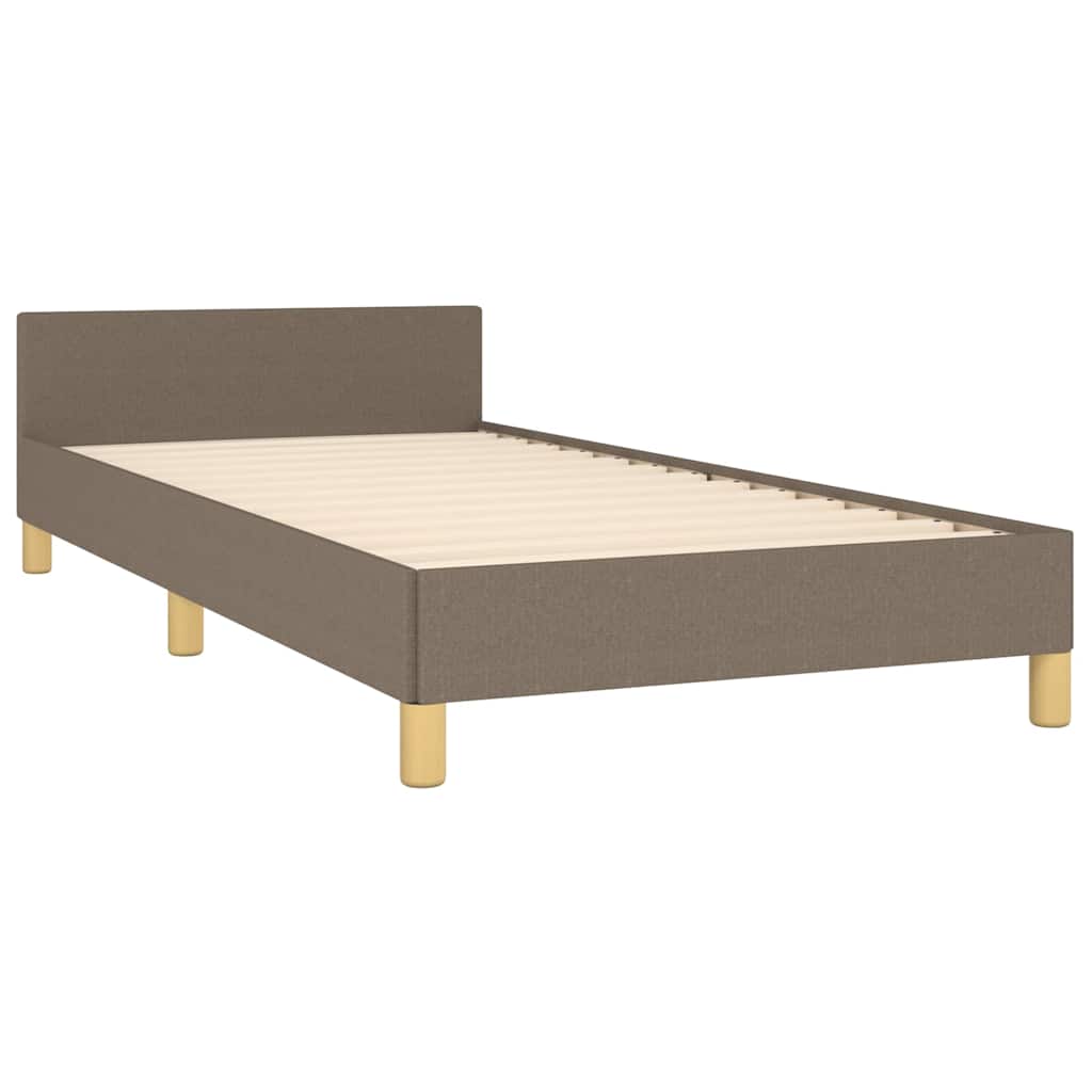 vidaXL Σκελετός Κρεβατιού Χωρίς Στρώμα Taupe 80x200 εκ. Υφασμάτινο