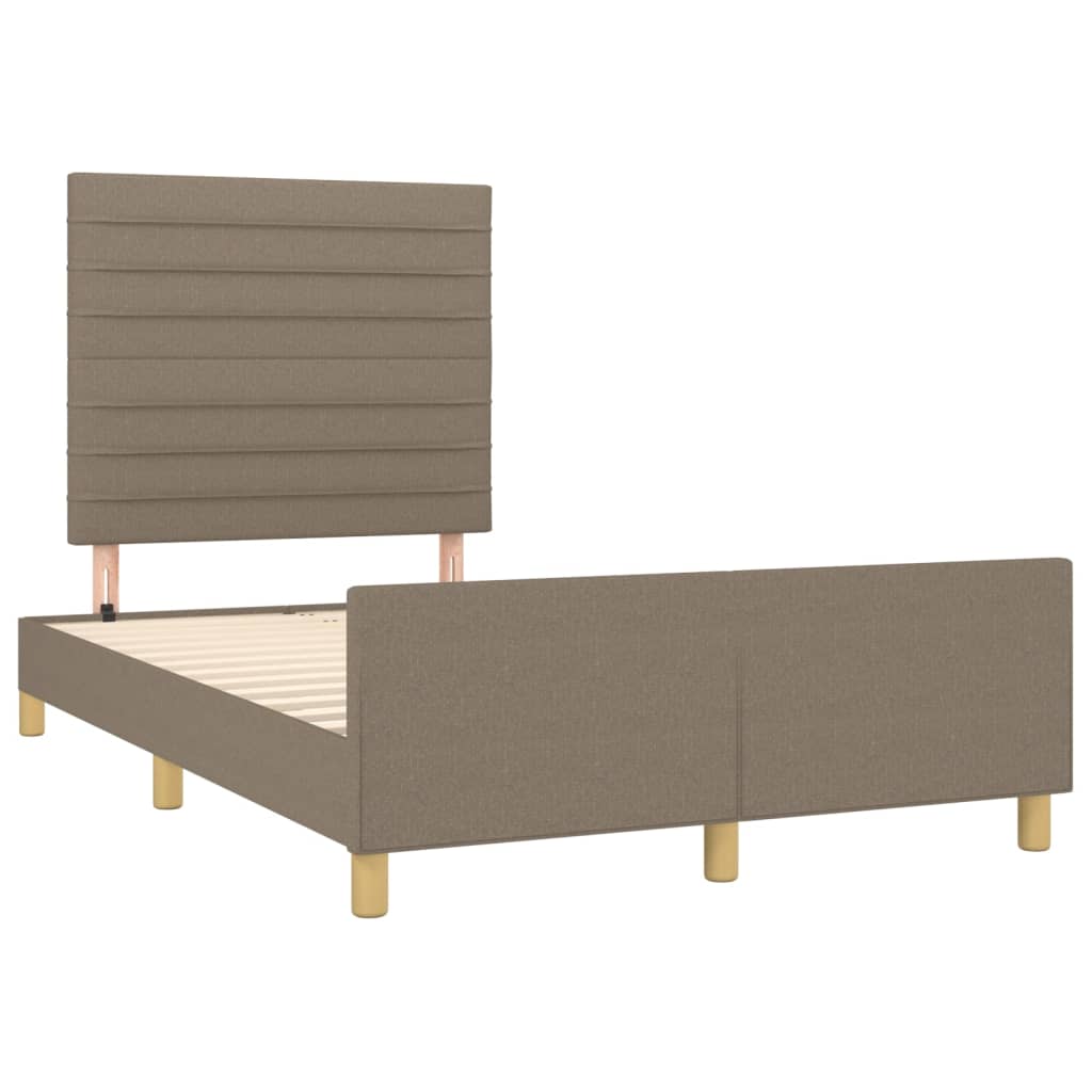 vidaXL Σκελετός Κρεβατιού Χωρίς Στρώμα Taupe 120x200 εκ. Υφασμάτινο