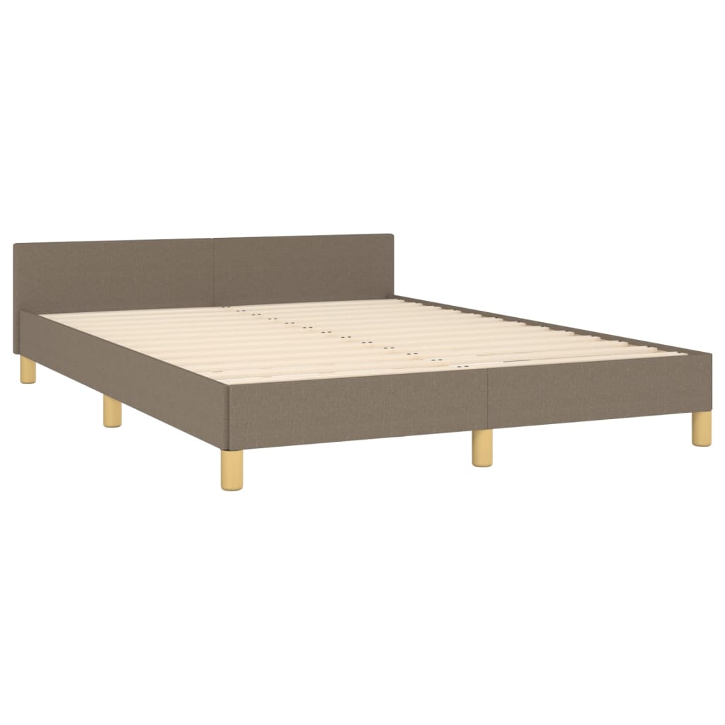 vidaXL Σκελετός Κρεβατιού Χωρίς Στρώμα Taupe 140x190 εκ. Υφασμάτινο