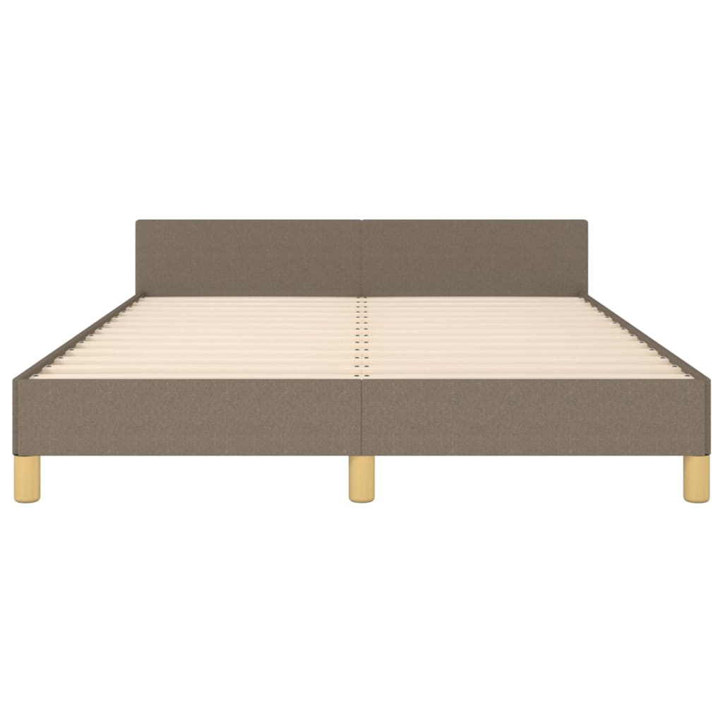 vidaXL Σκελετός Κρεβατιού Χωρίς Στρώμα Taupe 140x190 εκ. Υφασμάτινο