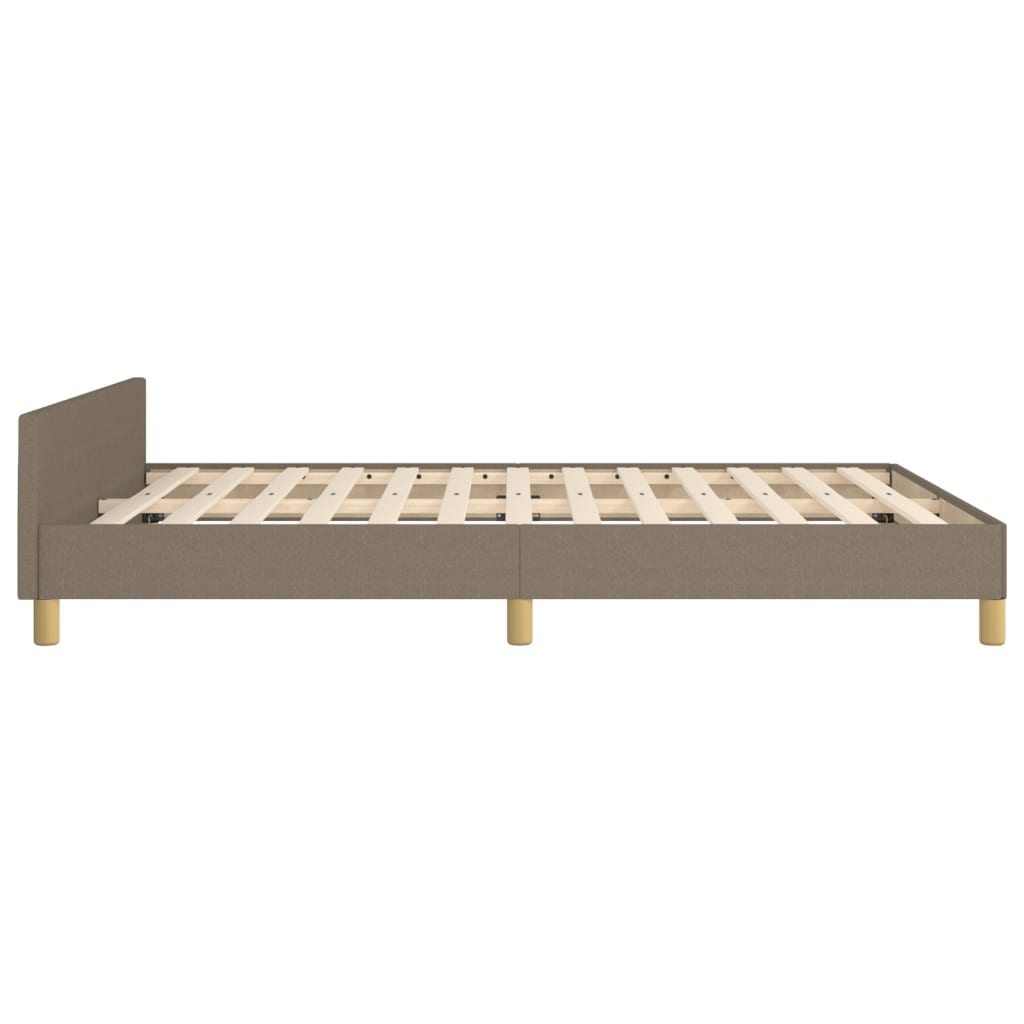 vidaXL Σκελετός Κρεβατιού Χωρίς Στρώμα Taupe 140x200 εκ. Υφασμάτινο