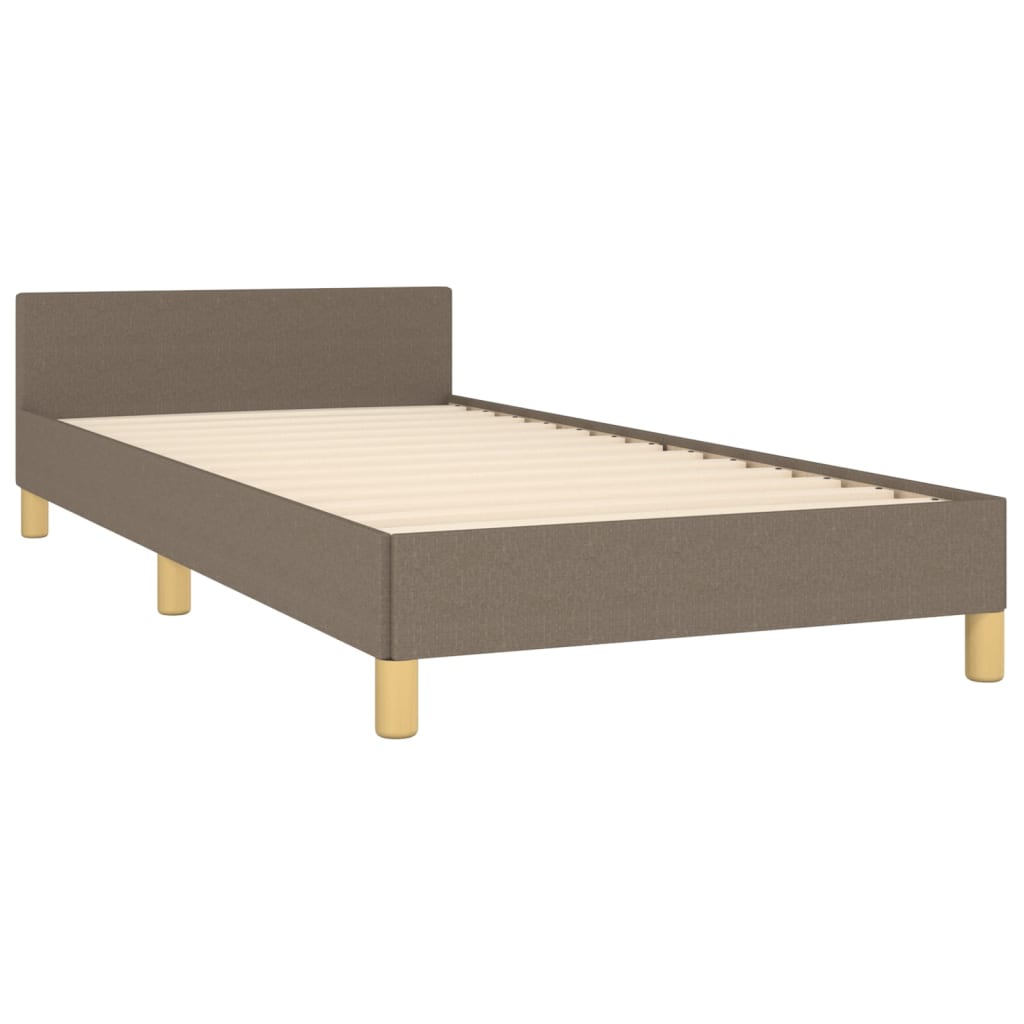 vidaXL Σκελετός Κρεβατιού Χωρίς Στρώμα Taupe 90x190 εκ. Υφασμάτινο