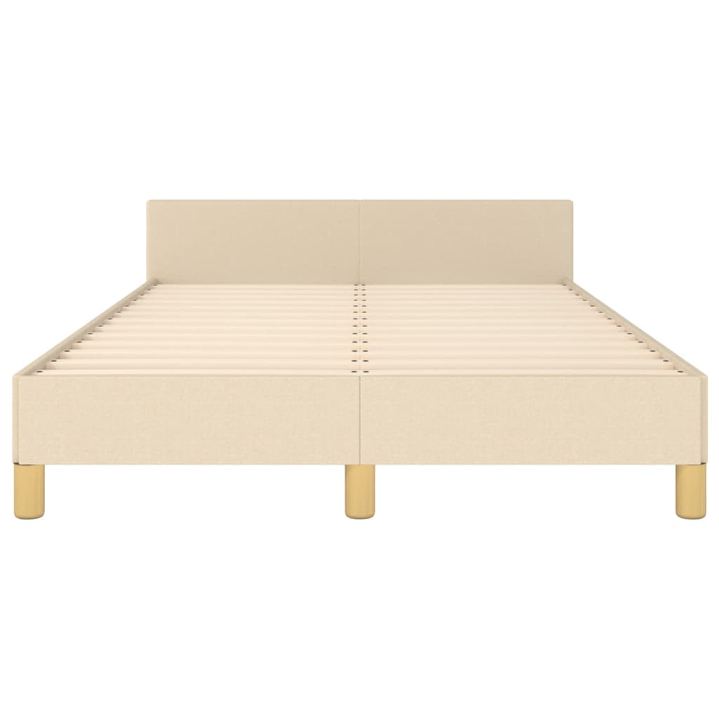 vidaXL Σκελετός Κρεβατιού Χωρίς Στρώμα Κρεμ 120x200 εκ. Υφασμάτινο