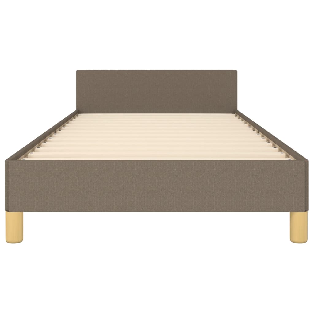 vidaXL Σκελετός Κρεβατιού Χωρίς Στρώμα Taupe 90x190 εκ. Υφασμάτινο