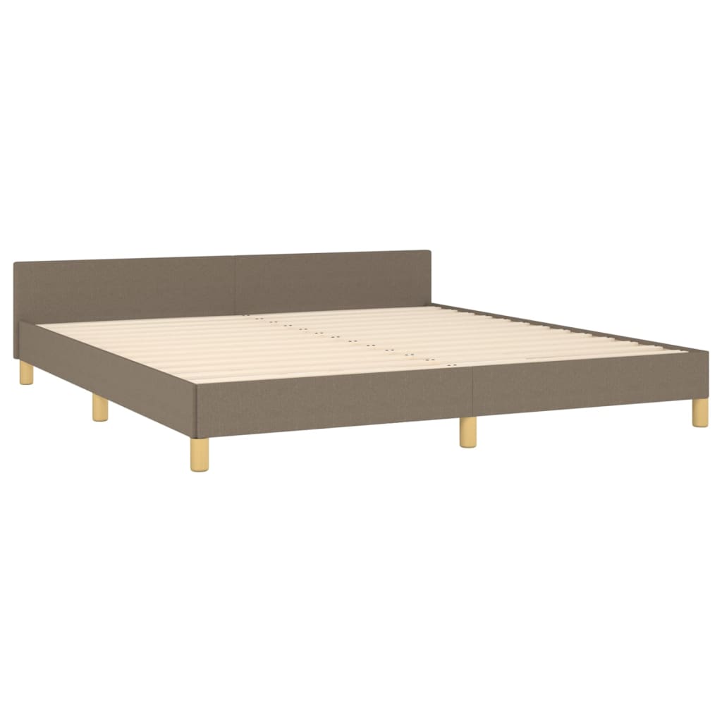 vidaXL Σκελετός Κρεβατιού Χωρίς Στρώμα Taupe 160x200 εκ. Υφασμάτινο