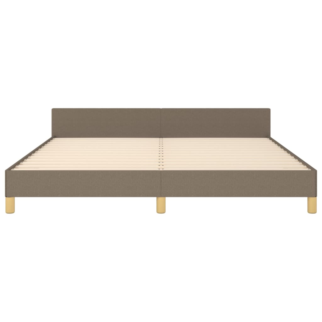 vidaXL Σκελετός Κρεβατιού Χωρίς Στρώμα Taupe 160x200 εκ. Υφασμάτινο