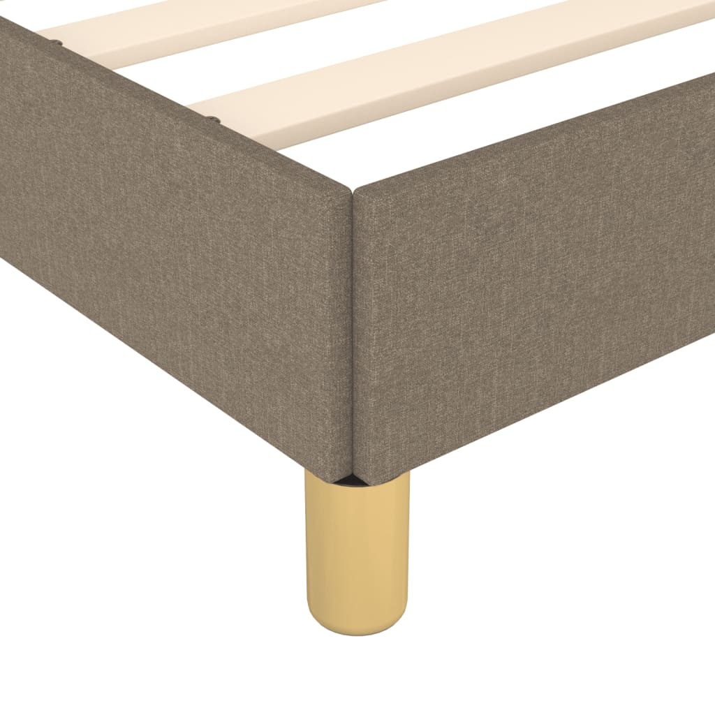 vidaXL Πλαίσιο Κρεβατιού με Κεφαλάρι Taupe 90x190 εκ. Υφασμάτινο