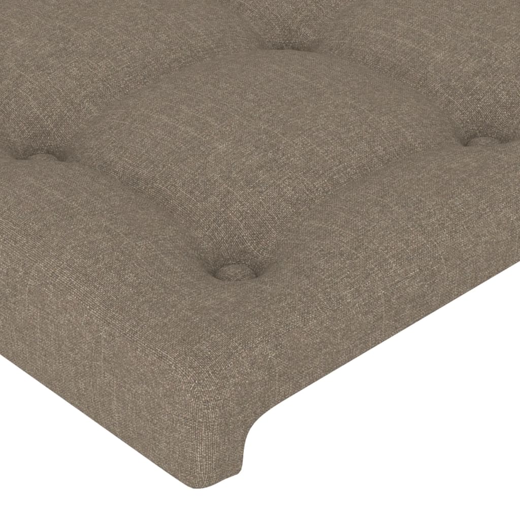 vidaXL Πλαίσιο Κρεβατιού με Κεφαλάρι Taupe 90x190 εκ. Υφασμάτινο