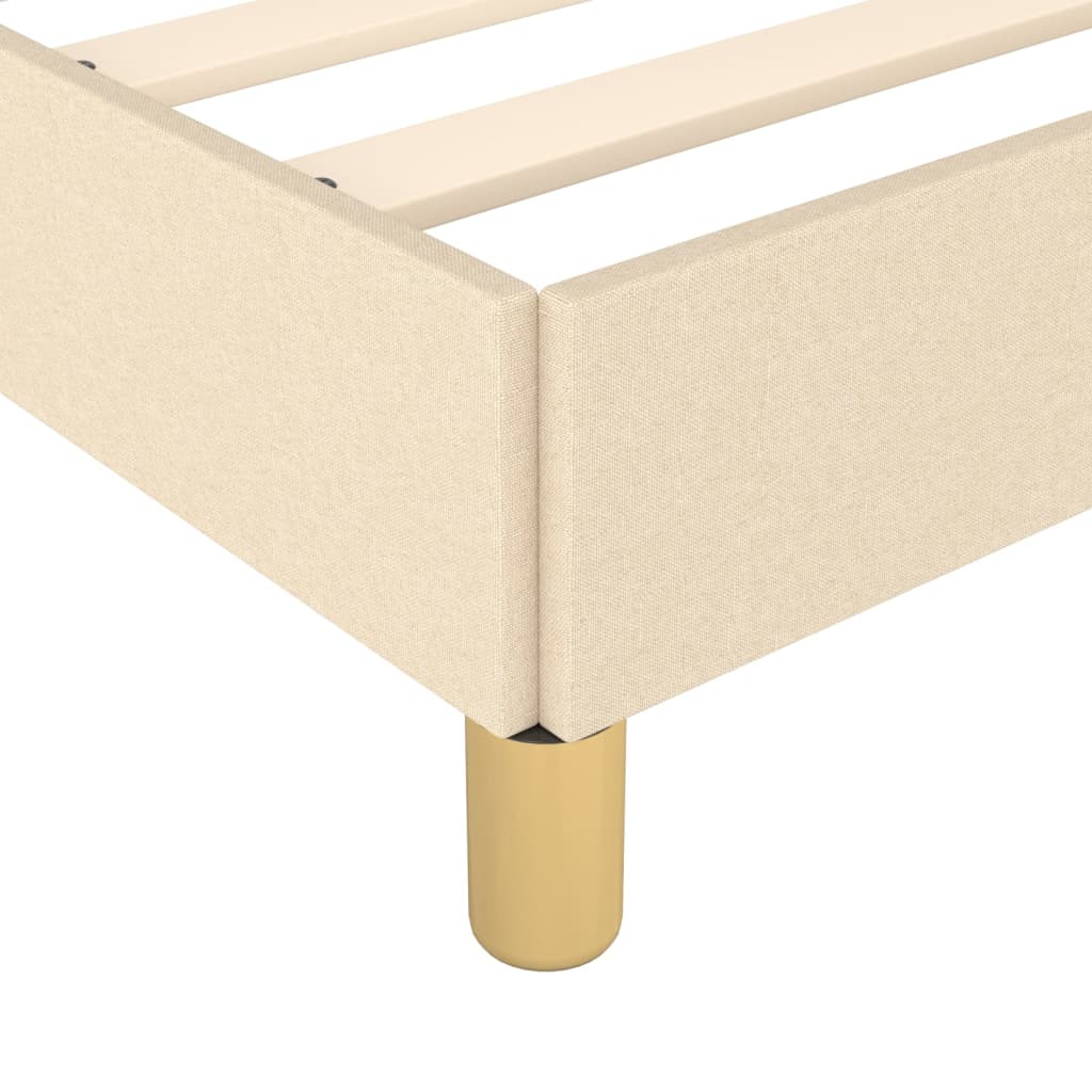 vidaXL Σκελετός Κρεβατιού Χωρίς Στρώμα Κρεμ 120x200 εκ. Υφασμάτινο