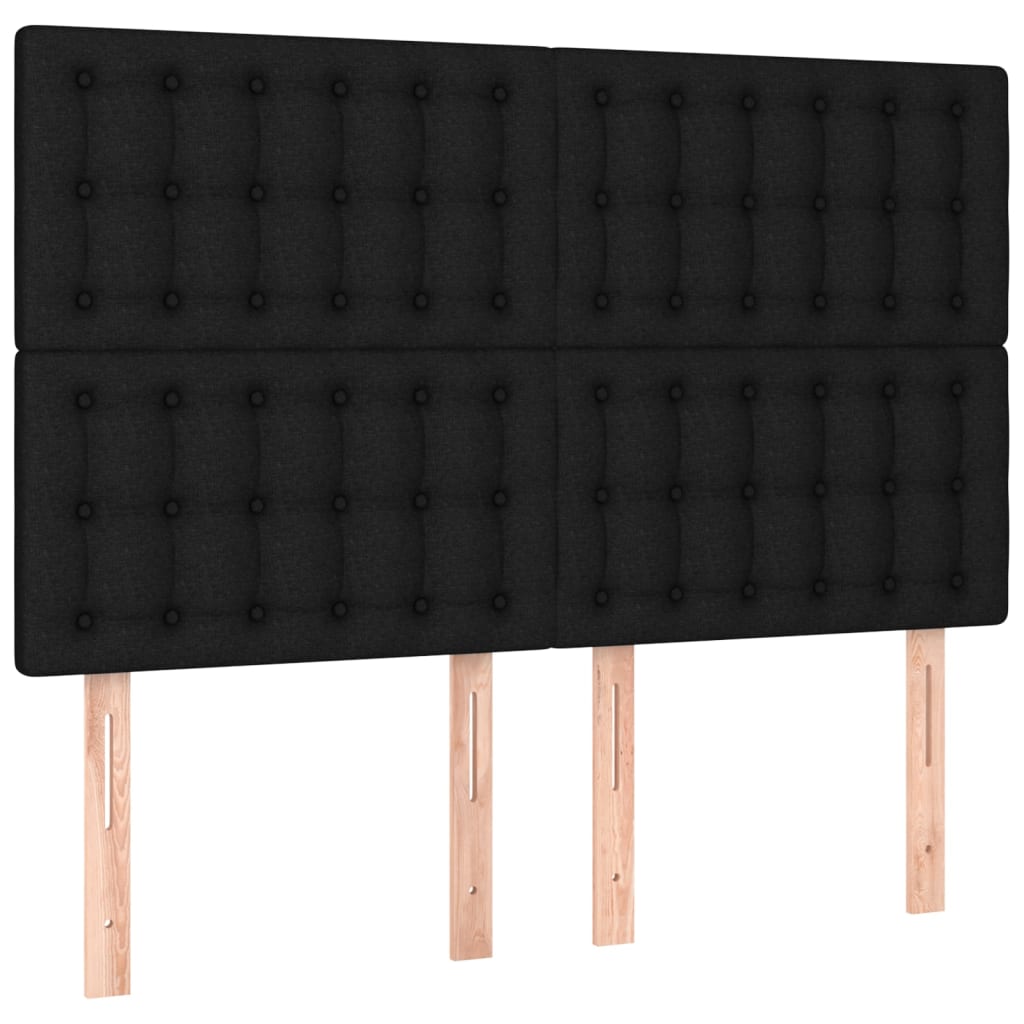 vidaXL Σκελετός Κρεβατιού Χωρίς Στρώμα Μαύρο 140x200 εκ.Υφασμάτινο