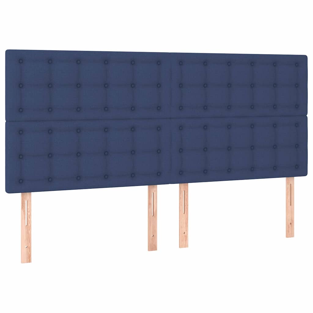 vidaXL Σκελετός Κρεβατιού Χωρίς Στρώμα Μπλε 160x200 εκ.Υφασμάτινο