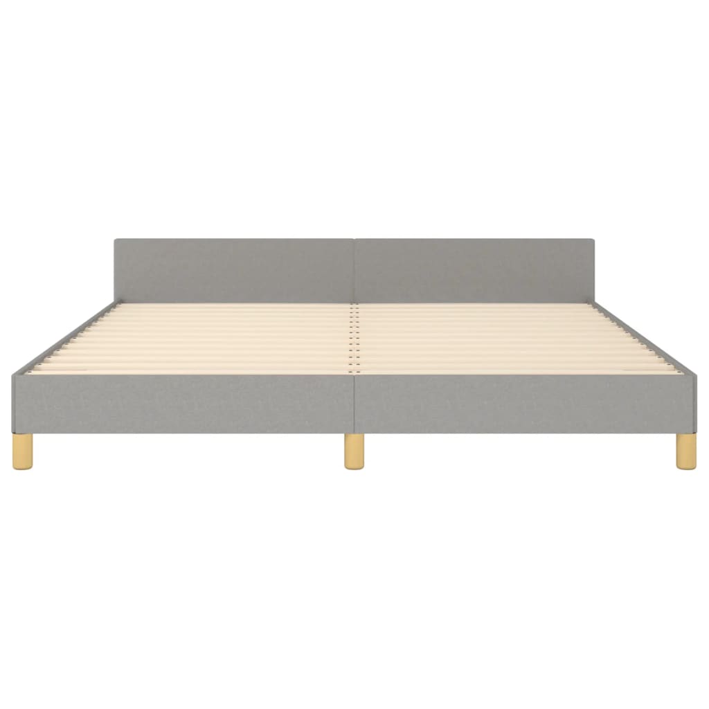 vidaXL Πλαίσιο Κρεβατιού με Κεφαλάρι Αν. Γκρι 180x200 εκ. Υφασμάτινο
