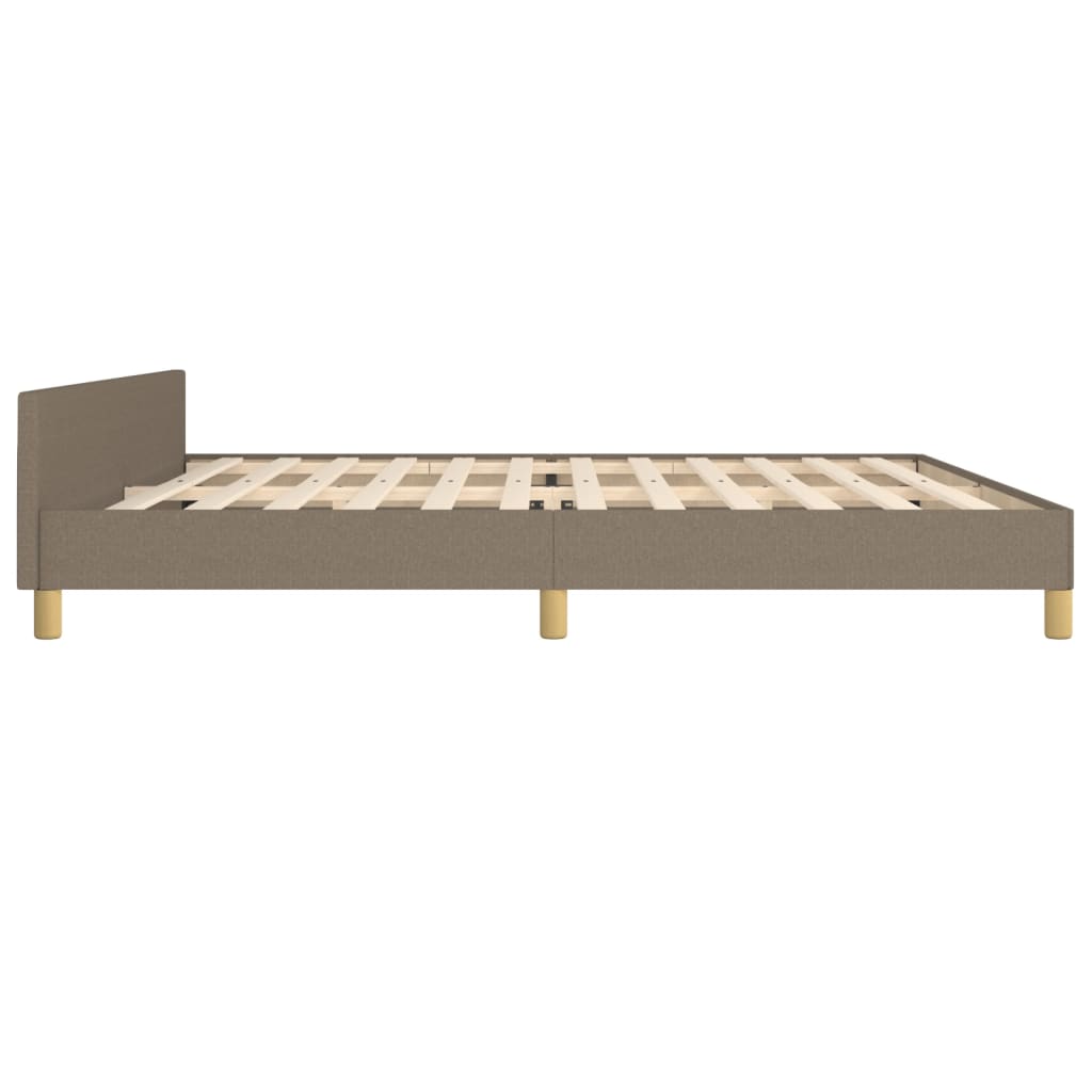 vidaXL Σκελετός Κρεβατιού Χωρίς Στρώμα Taupe 200x200 εκ.Υφασμάτινο