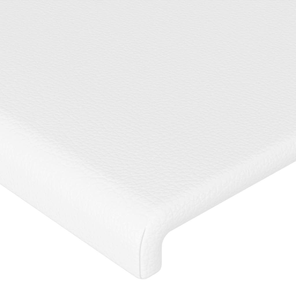 vidaXL Πλαίσιο Κρεβατιού με Κεφαλάρι Λευκό 140x200 εκ. Συνθετικό Δέρμα