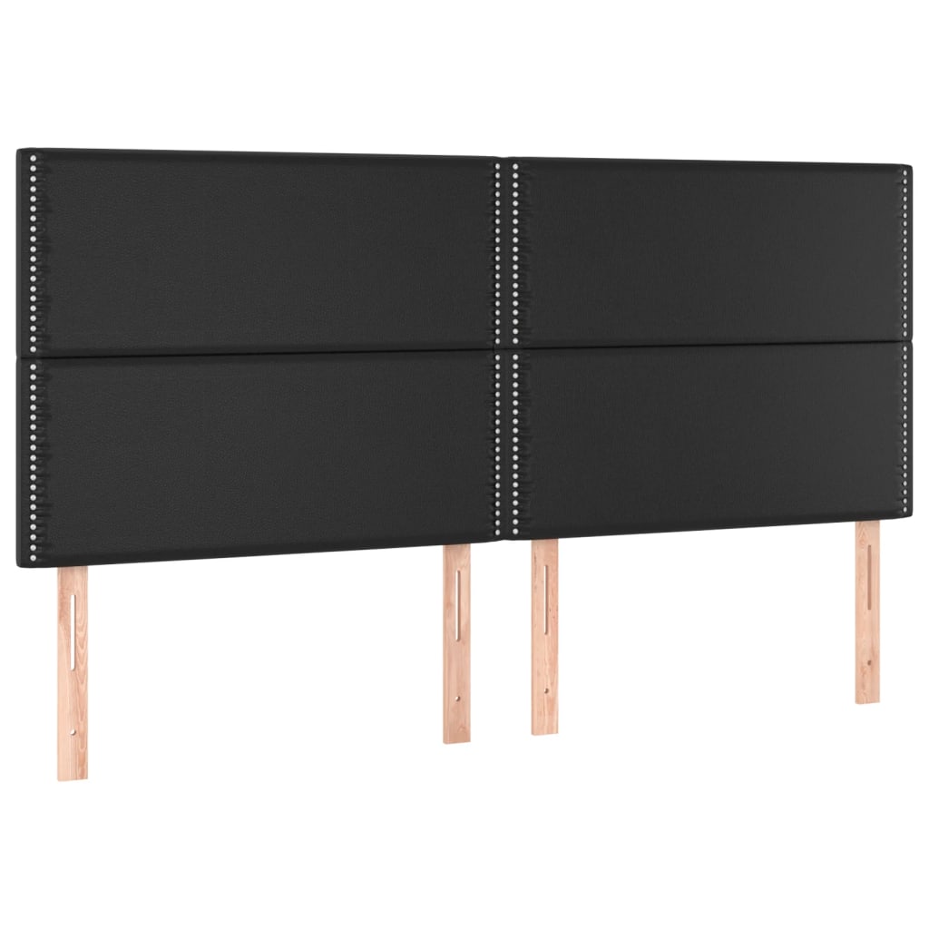 vidaXL Πλαίσιο Κρεβατιού με Κεφαλάρι Μαύρο 180x200 εκ. Συνθετικό Δέρμα