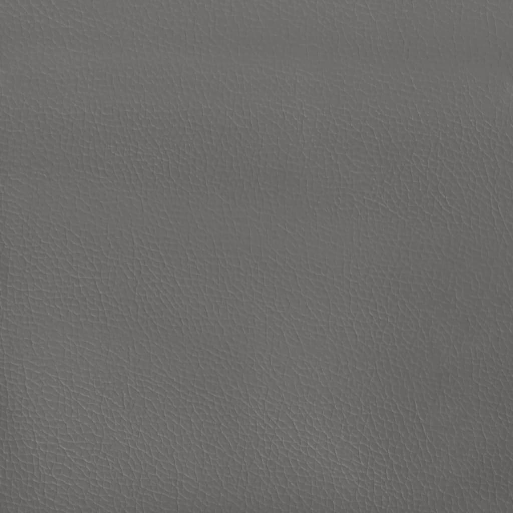 vidaXL Πλαίσιο Κρεβατιού με Κεφαλάρι Γκρι 160x200 εκ. Συνθετικό Δέρμα