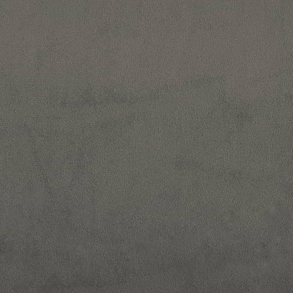 vidaXL Πλαίσιο Κρεβατιού με Κεφαλάρι Σκ. Γκρι 180x200 εκ. Βελούδινο