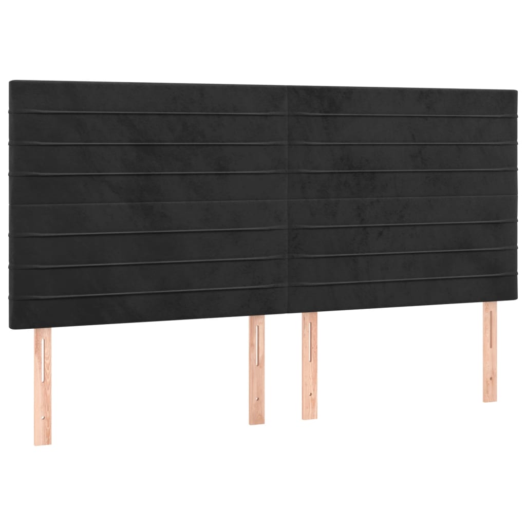 vidaXL Σκελετός Κρεβατιού Χωρίς Στρώμα Μαύρο 160x200 εκ. Βελούδινο