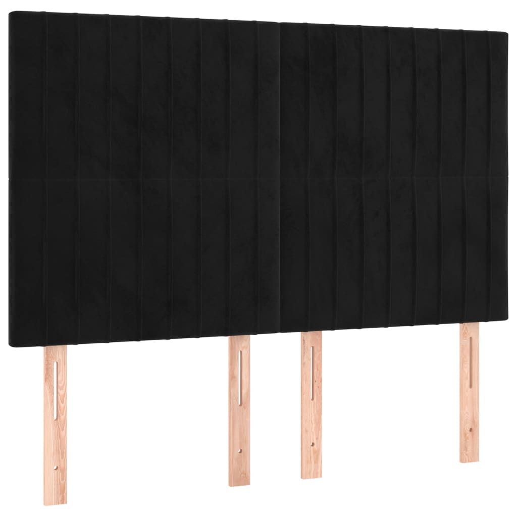 vidaXL Σκελετός Κρεβατιού Χωρίς Στρώμα Μαύρο 140x200 εκ. Βελούδινο