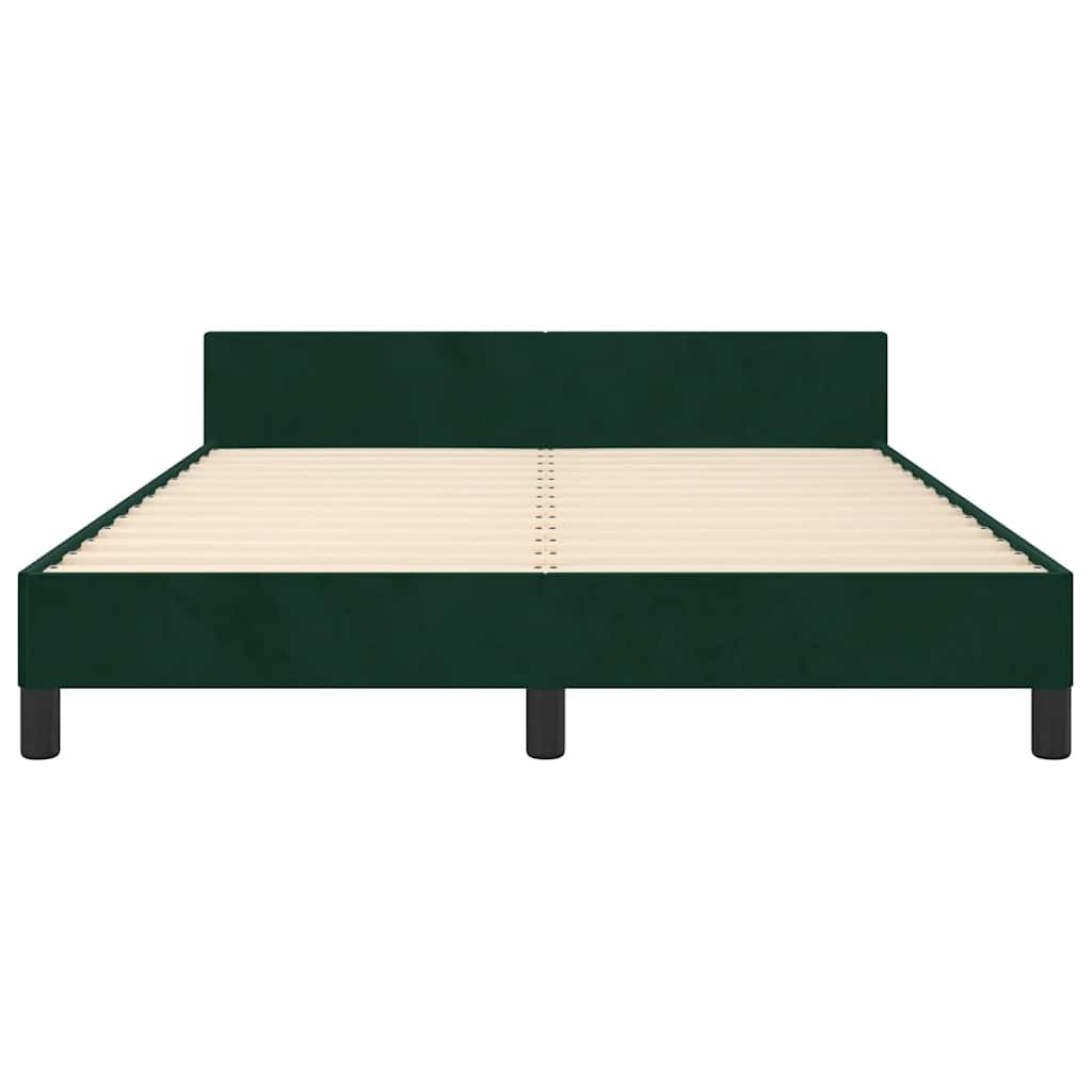 vidaXL Σκελετός Κρεβατιού Χωρίς Στρώμα Πράσινο 140x190εκ. Βελούδινο