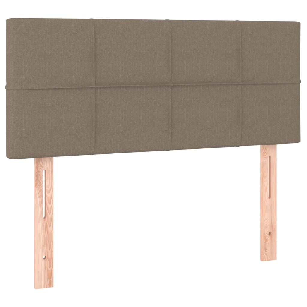 vidaXL Κρεβάτι Boxspring με Στρώμα Taupe 100 x 200 εκ. Υφασμάτινο