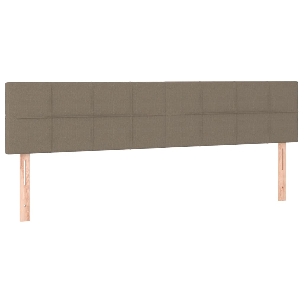 vidaXL Κρεβάτι Boxspring με Στρώμα Taupe 180x200 εκ. Υφασμάτινο