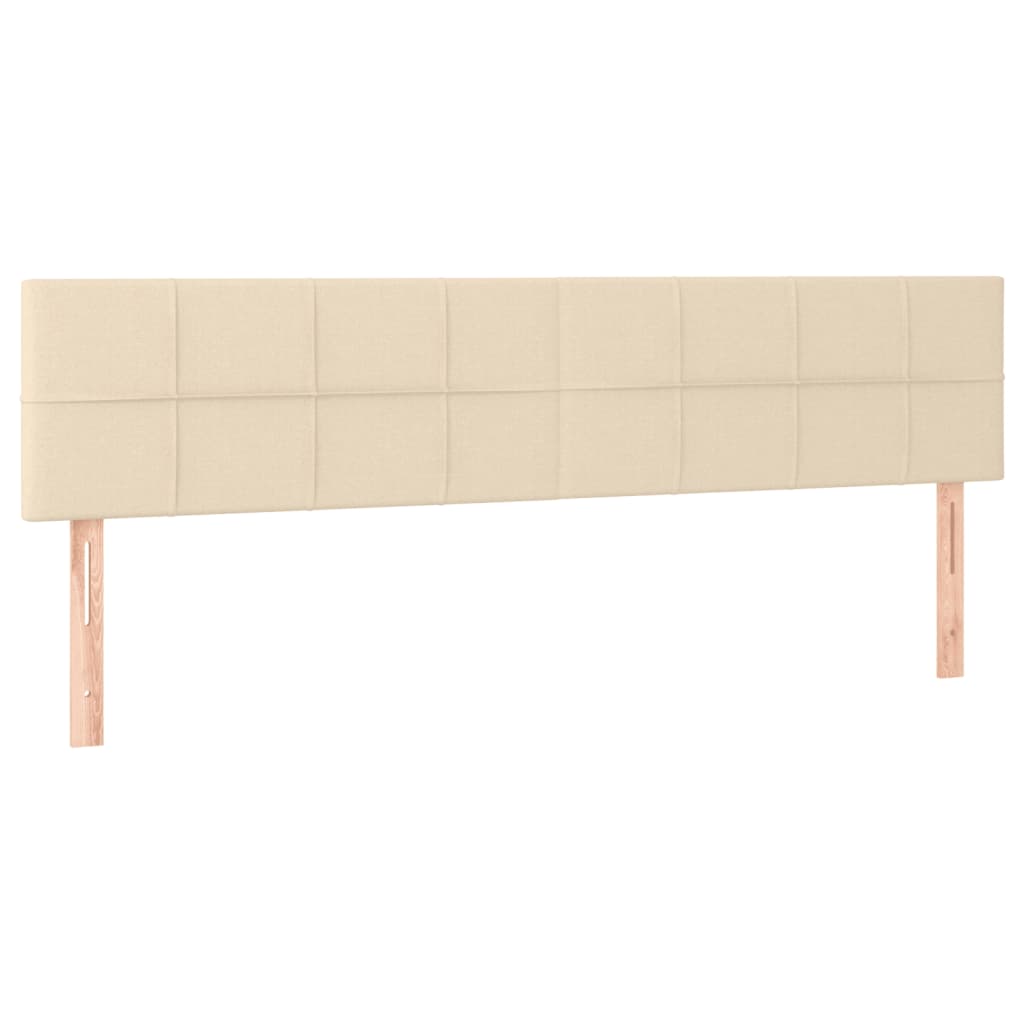vidaXL Κρεβάτι Boxspring με Στρώμα Κρεμ 180x200 εκ. Υφασμάτινο