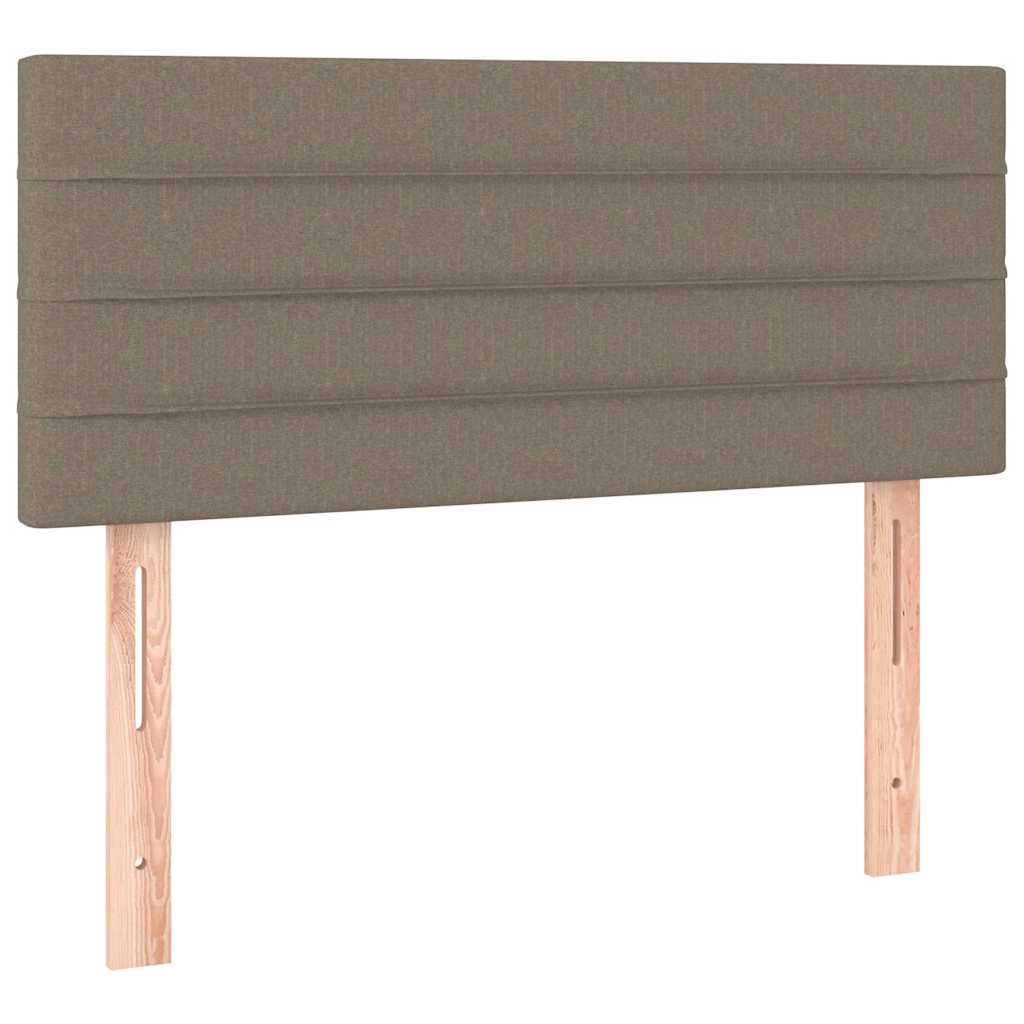 vidaXL Κρεβάτι Boxspring με Στρώμα Taupe 90x190 εκ.Υφασμάτινο