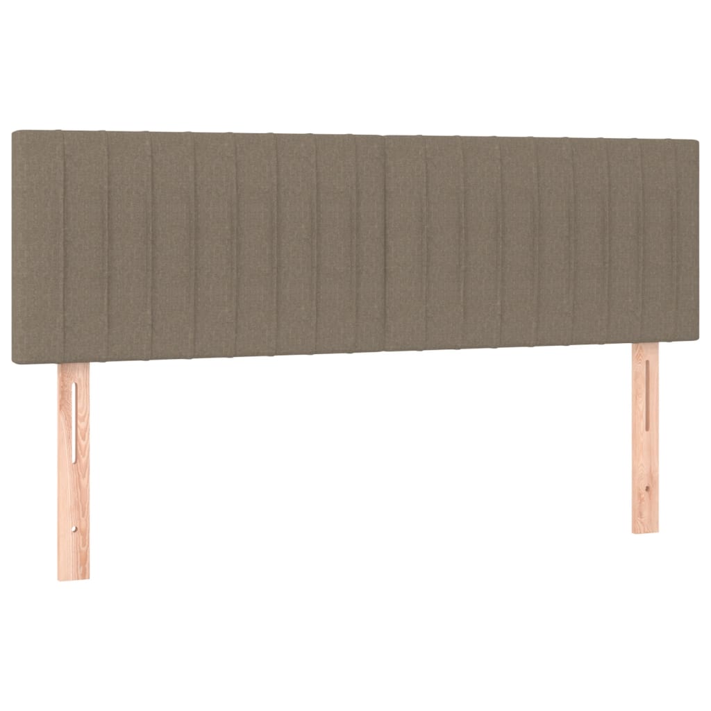 vidaXL Κρεβάτι Boxspring με Στρώμα Taupe 140x190 εκ. Υφασμάτινο