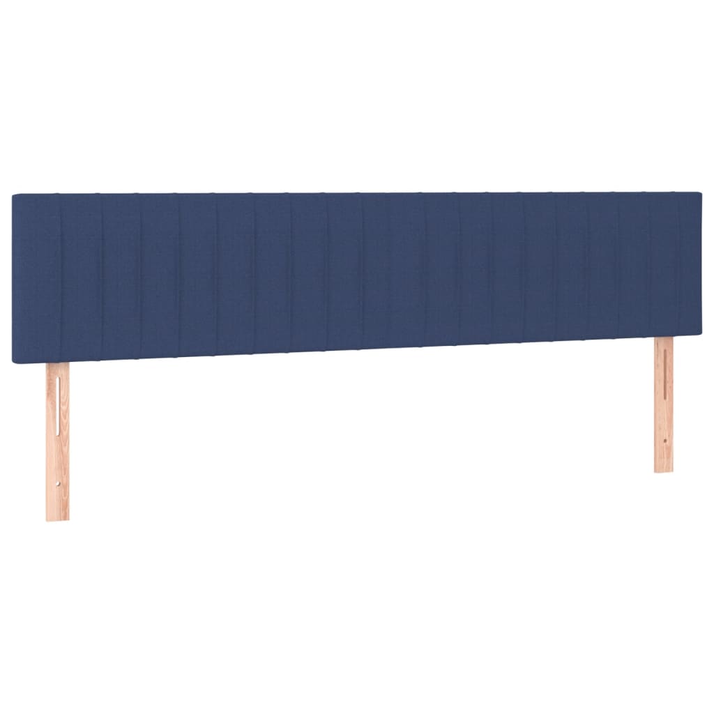 vidaXL Κρεβάτι Boxspring με Στρώμα Μπλε 180x200 εκ. Υφασμάτινο