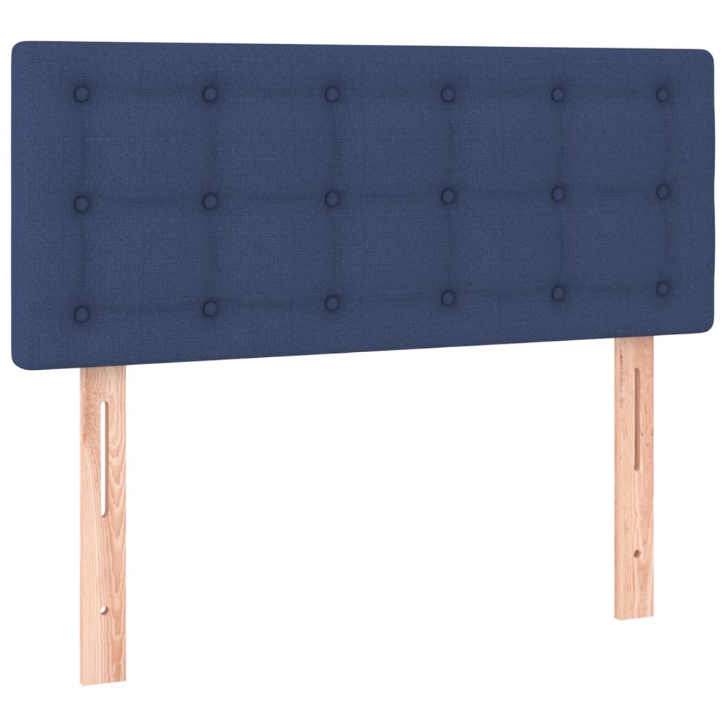 vidaXL Κρεβάτι Boxspring με Στρώμα Μπλε 120x200 εκ. Υφασμάτινο