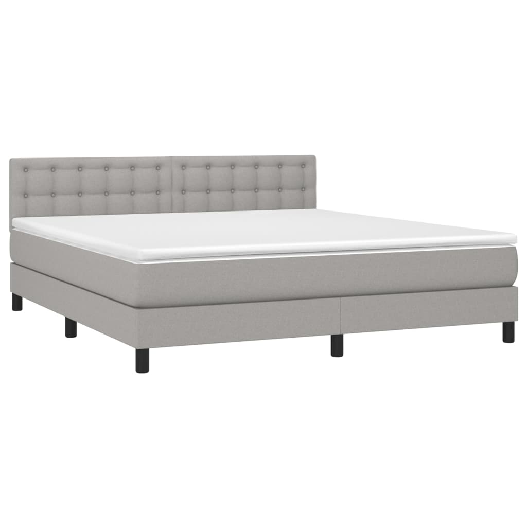 vidaXL Κρεβάτι Boxspring με Στρώμα Αν. Πράσινο 160x200εκ Υφασμάτινο
