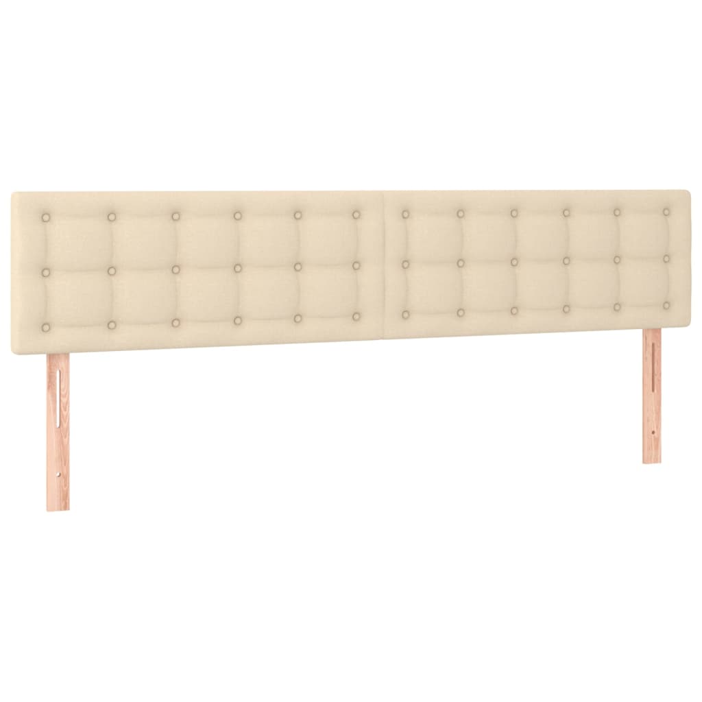 vidaXL Κρεβάτι Boxspring με Στρώμα Κρεμ 180x200 εκ. Υφασμάτινο
